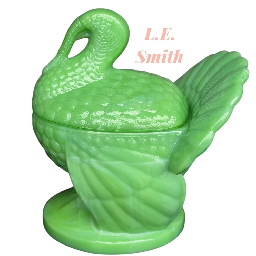 L.E Smith Jadite Turkey Soup Dish
